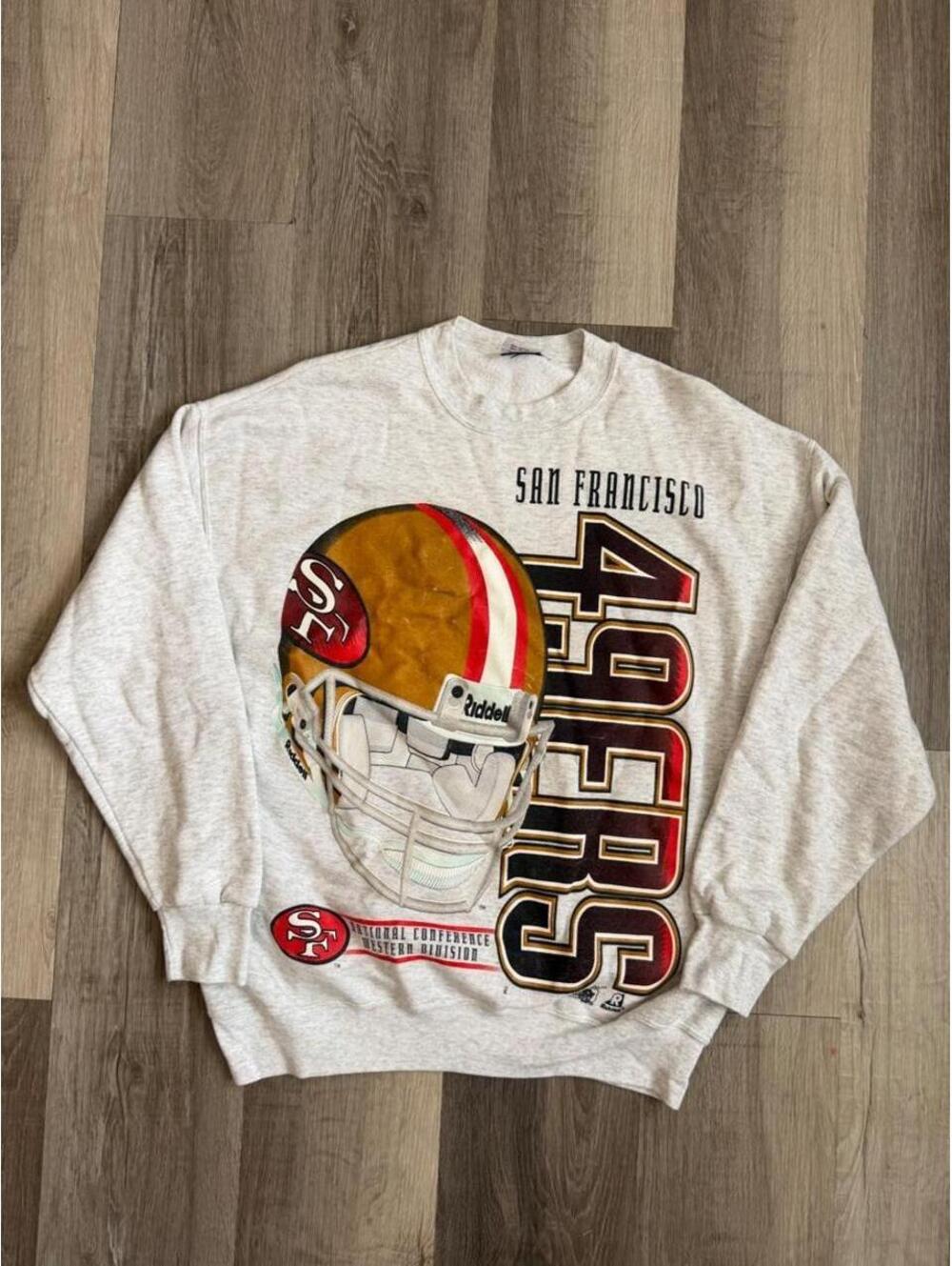 Vintage Riddell sz L 90s San Francisco 49ers NFL crewneck sweatshirt
